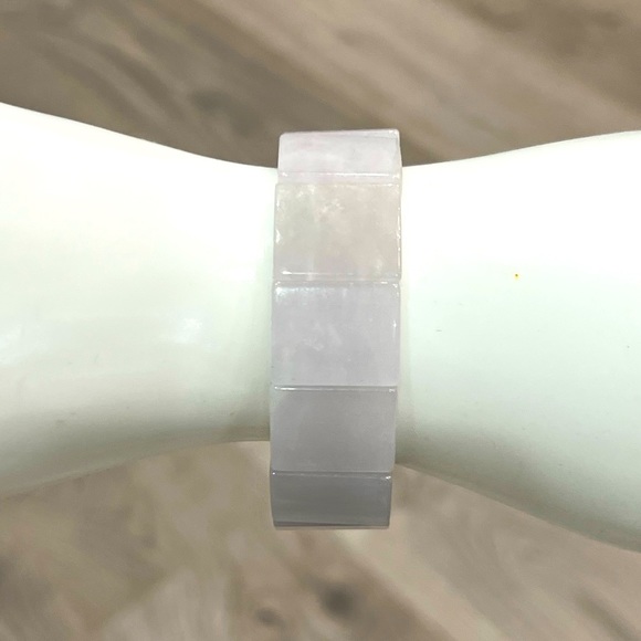 Natural Jade Thick Stretch Bracelet - Picture 9 of 12